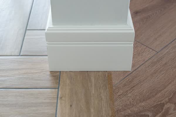 Baseboard on Wood